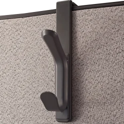 Office Depot® Brand Cubicle Coat Hook, 1-3/10"H x 4-3/4"W x 7-7/8"D, Charcoal