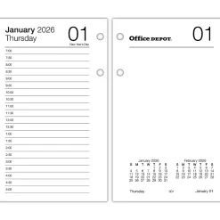 Office Depot Brand Daily Desk Calendar Refill, 3 1/2
