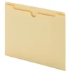 Office Depot® Brand Double-Top Flat File Jackets, 8 1/2" x 11", Letter Size, Manila, Pack Of 25