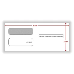 Office Depot® Brand Double-Window Self-Seal Envelopes For 1099-NEC 3-Up Tax Forms, 8-3/8