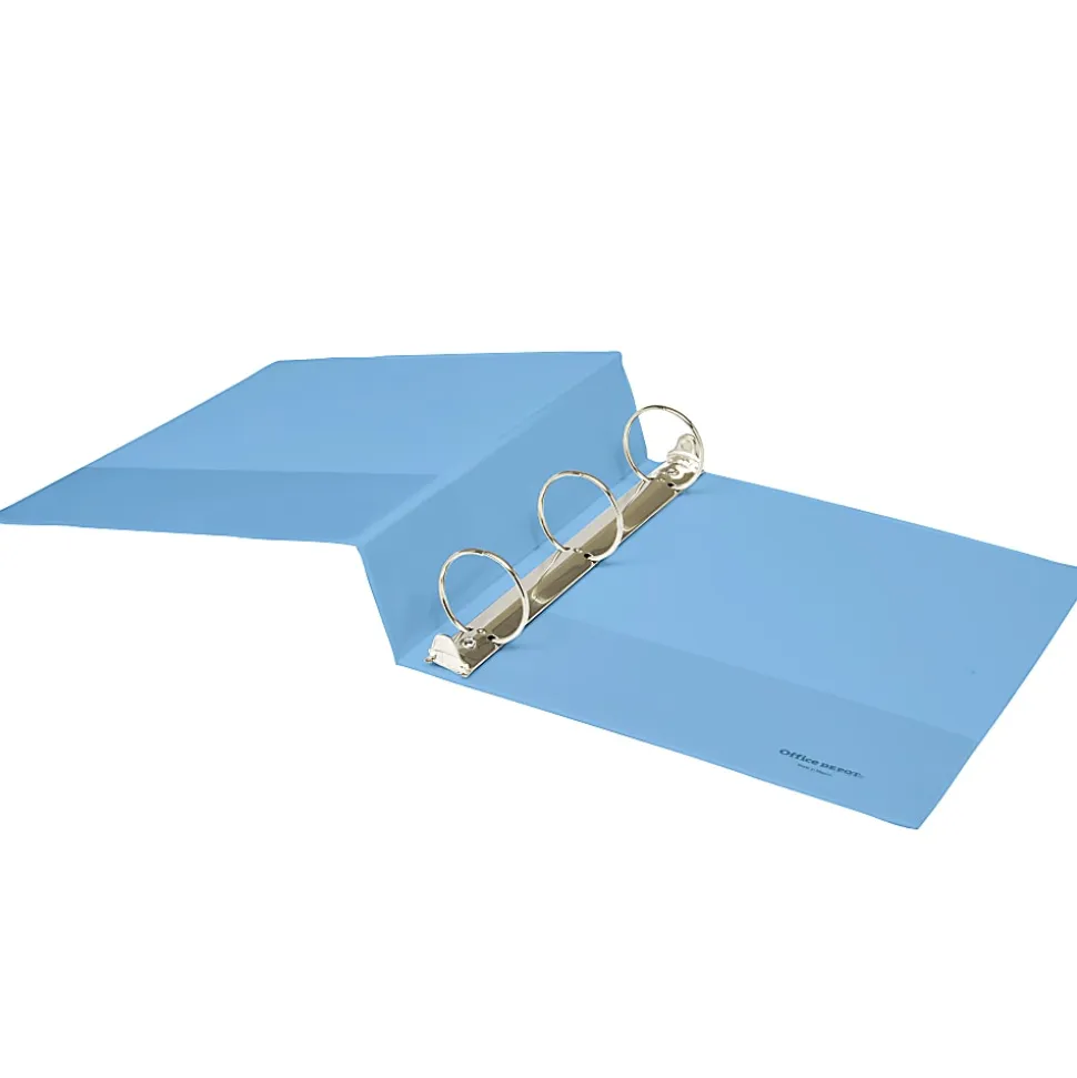 Office Depot® Brand Durable View 3-Ring Binder, 2" Round Rings, 49% Recycled, Light Blue