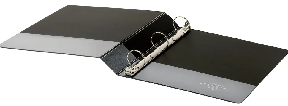 Office Depot® Brand Durable View 3-Ring Binder, 1 1/2" Round Rings, Black, Pack Of 4