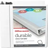 Office Depot® Brand Durable View 3-Ring Binder, 5" Slant Rings, White