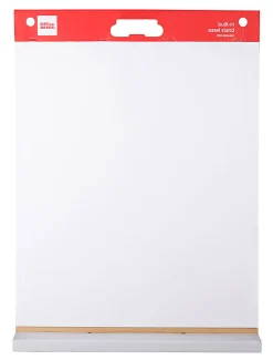 Office Depot® Brand Easel Pad, 20" x 23", Tabletop with Built-In Stand, 25 Sheets, 30% Recycled, White