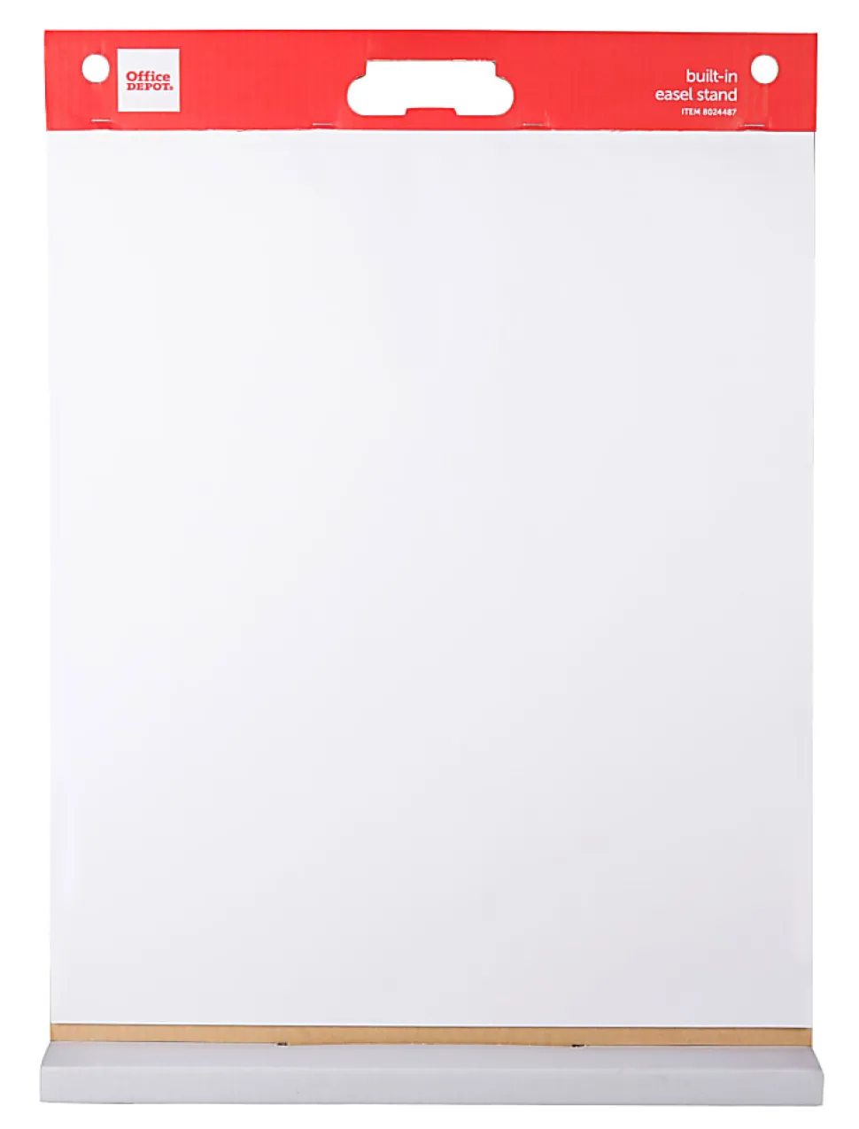 Office Depot® Brand Easel Pad, 20" x 23", Tabletop with Built-In Stand, 25 Sheets, 30% Recycled, White
