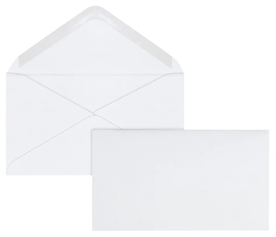Office Depot® Brand Envelopes, 3-5/8" x 6-1/2", Gummed Seal, White, Box Of 100