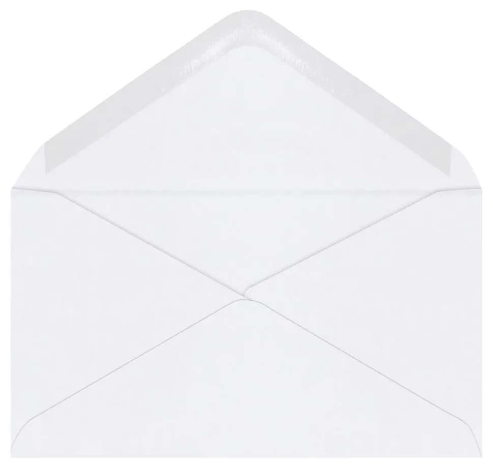Office Depot® Brand Envelopes, 3-5/8" x 6-1/2", Gummed Seal, White, Box Of 100