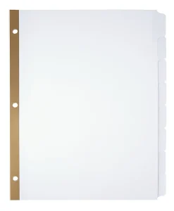 Office Depot® Brand Erasable Big Tab Dividers, 8-Tab, White, Pack Of 2 Sets