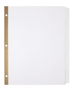 Office Depot® Brand Erasable Big Tab Dividers, 5-Tab, White, Pack Of 2 Sets
