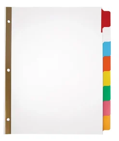 Office Depot® Brand Erasable Big Tab Dividers, 8-Tab, Multicolor, Pack Of 2 Sets