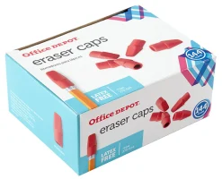 Office Depot® Brand Eraser Caps, Red, Box Of 144
