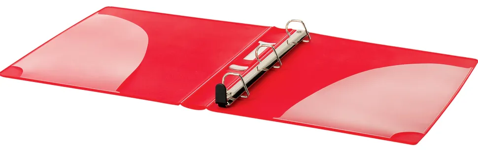 Office Depot® Brand EverBind™ View 3-Ring Binder, 1" D-Rings, Red