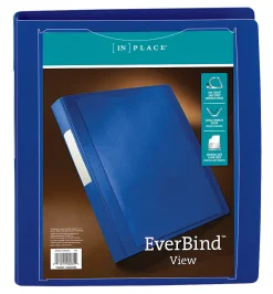 Office Depot® Brand EverBind⢠View 3-Ring Binder, 1" D-Rings, Blue