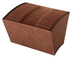 Office Depot® Brand Expanding File, A-Z, 21 Pockets, Legal Size, 1" Expansion, 30% Recycled, Brown