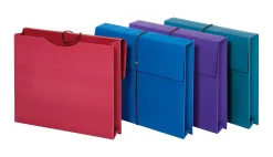 Office Depot® Brand Expanding Paper Wallet, 2" Expansion, Letter Size, Assorted Colors, Pack Of 4