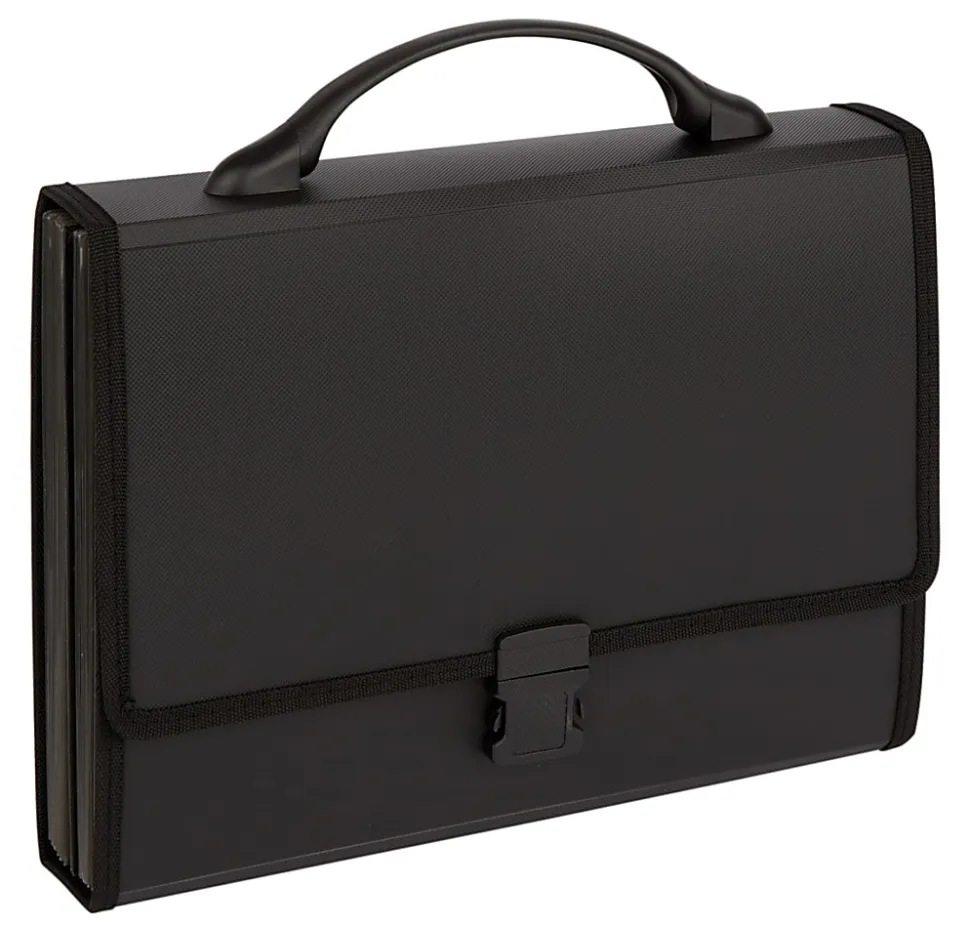 Office Depot® Brand Expanding Poly 26-Pocket File, Letter Size, Black