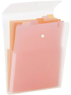 Office Depot® Brand Expanding File, 5" Expansion, Letter Size, Pink