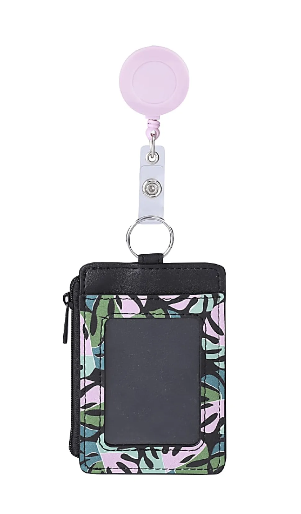 Office Depot® Brand Fashion Badge Holder With Clip Reel, 3-1/2" x 2-1/2", Palms