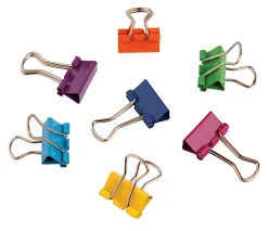 Office Depot® Brand Fashion Binder Clips, 1/2", Assorted Colors, Pack Of 60