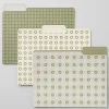 Office Depot® Brand Fashion File Folders, 1/3 Cut, Letter Size, Green/Beige Petal Dot, Total Qty 6