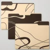 Office Depot® Brand Fashion File Folders, 1/3 Cut, Letter Size, Brown/Beige Flowline, Total Qty 6