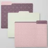 Office Depot® Brand Fashion File Folders, 1/3 Cut, Letter Size, Pink/Green Modern Lattice, Total Qty 6