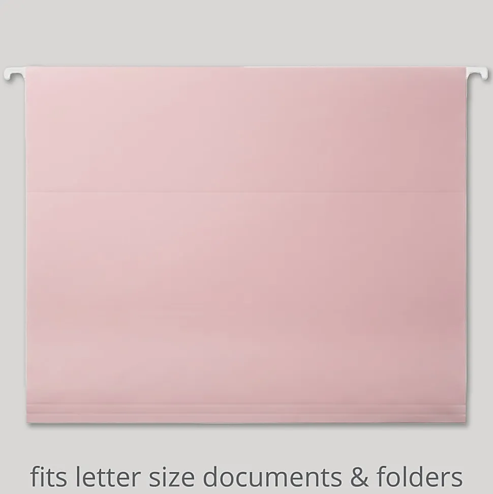 Office Depot® Brand Fashion Hanging File Folders, Letter Size, Plum & Blush, Total Qty 6