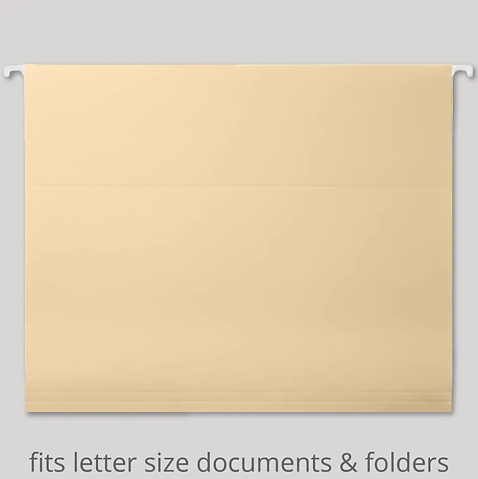 Office Depot® Brand Fashion Hanging File Folders, Letter Size, Black/Beige, Total Qty 6