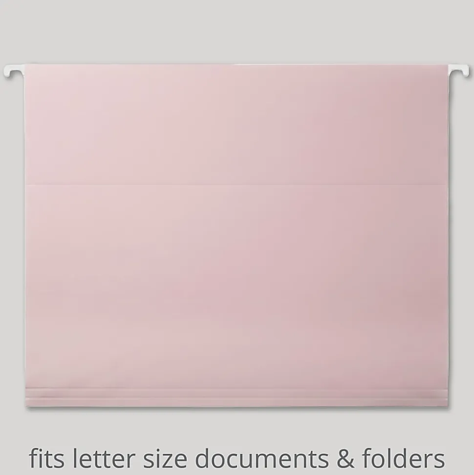 Office Depot® Brand Fashion Hanging File Folders, Letter Size, Blush Neutral Pastels, Total Qty 6