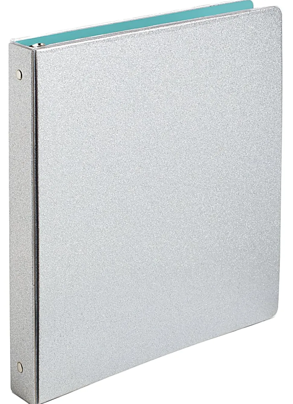 Office Depot® Brand Fashion 3-Ring Binder, 1" Round Rings, Silver Glitter