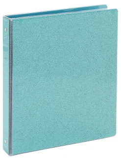 Office Depot® Brand Fashion 3-Ring Binder, 1" Round Rings, Teal Glitter