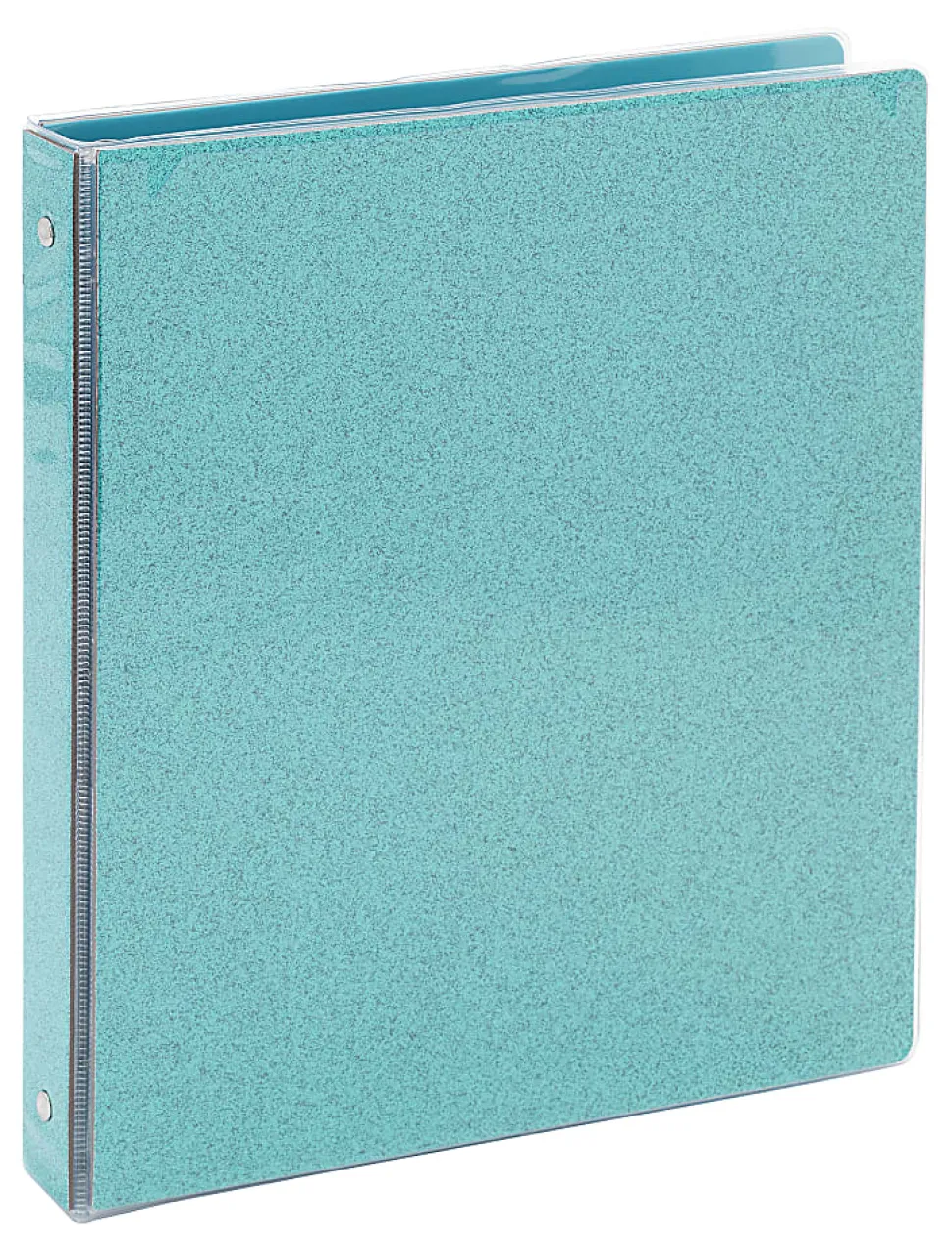 Office Depot® Brand Fashion 3-Ring Binder, 1" Round Rings, Teal Glitter