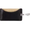 Office Depot® Brand Faux Leather ID Badge Holder, Vertical, Black/Tan