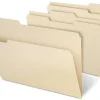 Office Depot® Brand File Folders, Letter Size, 100% Recycled, Manila, Pack Of 100