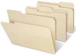 Office DepotĀ® Brand File Folders, Letter Size, 100% Recycled, Manila, Pack Of 100