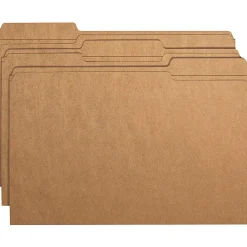 Office DepotĀ® Brand File Folders, 1/3 Cut, Legal Size (8-1/2" x 14"), 3/4" Expansion, Kraft, Box Of 100