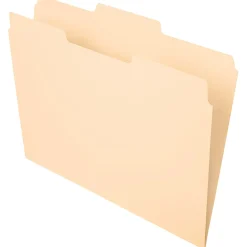 Office Depot® Brand File Folders, 1/3 Cut, Center Position, Letter Size, Manila, Pack Of 100