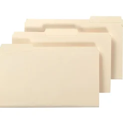 Office Depot® Brand File Folders, 1/3 Cut, Legal Size, 30% Recycled, Manila, Pack Of 100