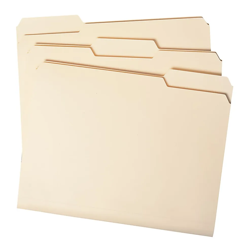 Office Depot® Brand File Folders, 1/3 Cut, Letter Size, Manila, Pack Of 250