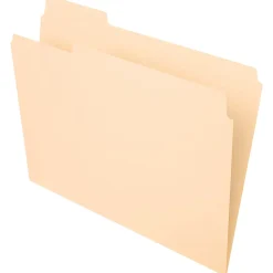 Office Depot® Brand File Folders, 1/3 Tab Cut, Left Position, Letter Size, Manila, Pack Of 100