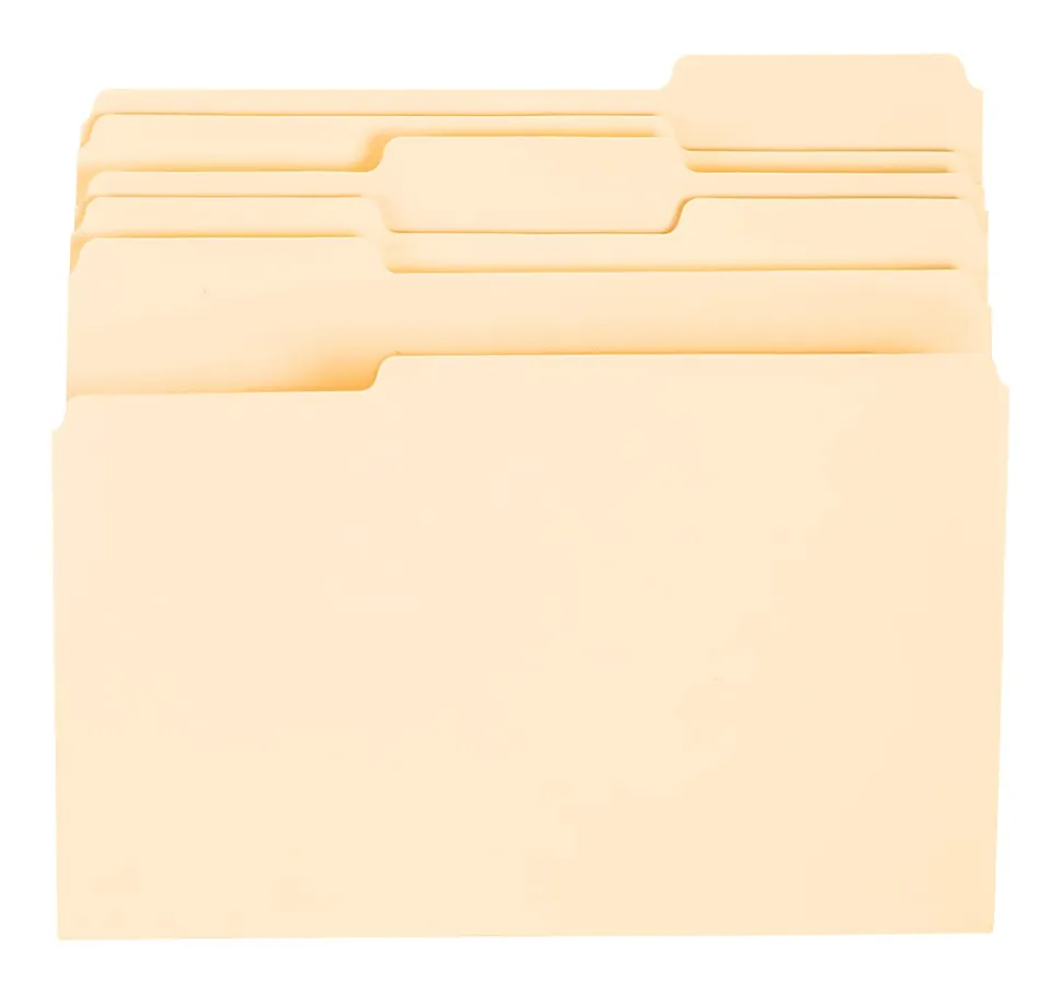 Office Depot® Brand File Folders, 1/3 Tab Cut, Letter Size, Manila, Pack of 24 Folders