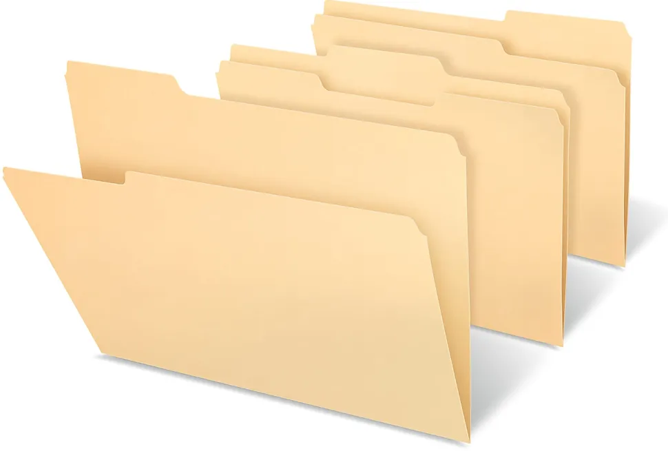 Office Depot® Brand File Folders, 1/3 Tab Cut, Letter Size, Manila, Pack of 24 Folders