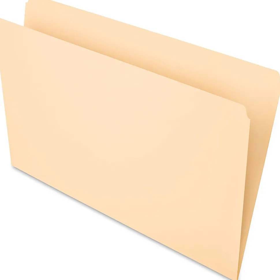 Office Depot® Brand File Folders, Straight Cut, Legal Size, Manila, Pack Of 100