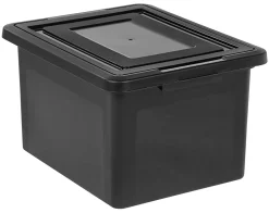 Office DepotĀ® Brand File Tote, Letter/Legal Size, 18"L x 14 1/4"W x 10 7/8"H, 30% Recycled, Black