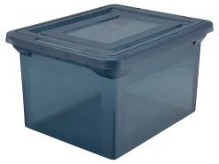 Office DepotĀ® Brand File Tote, 35 Qt, Letter/Legal Size, 10-13/16"H x 13-5/8"W x 18"D, Copen Blue