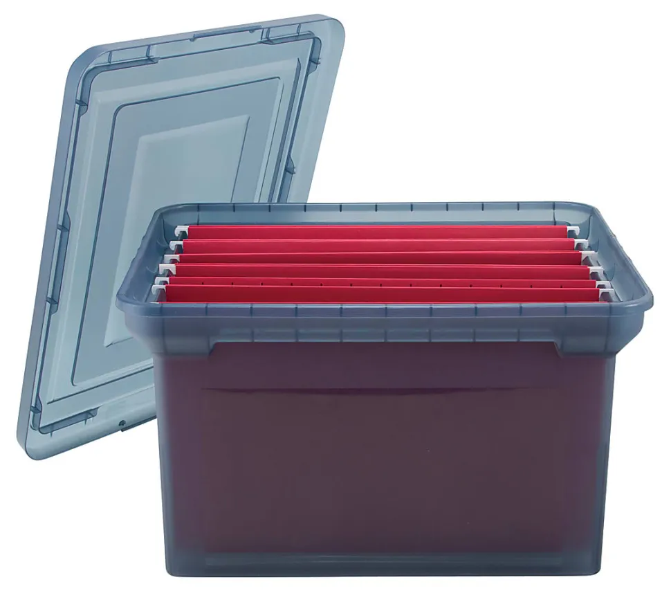 Office Depot® Brand File Tote, 35 Qt, Letter/Legal Size, 10-13/16"H x 13-5/8"W x 18"D, Copen Blue