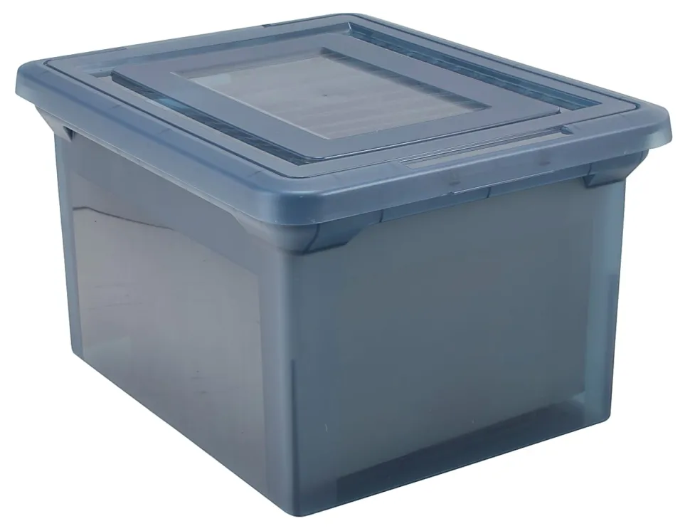 Office Depot® Brand File Tote, 35 Qt, Letter/Legal Size, 10-13/16"H x 13-5/8"W x 18"D, Copen Blue