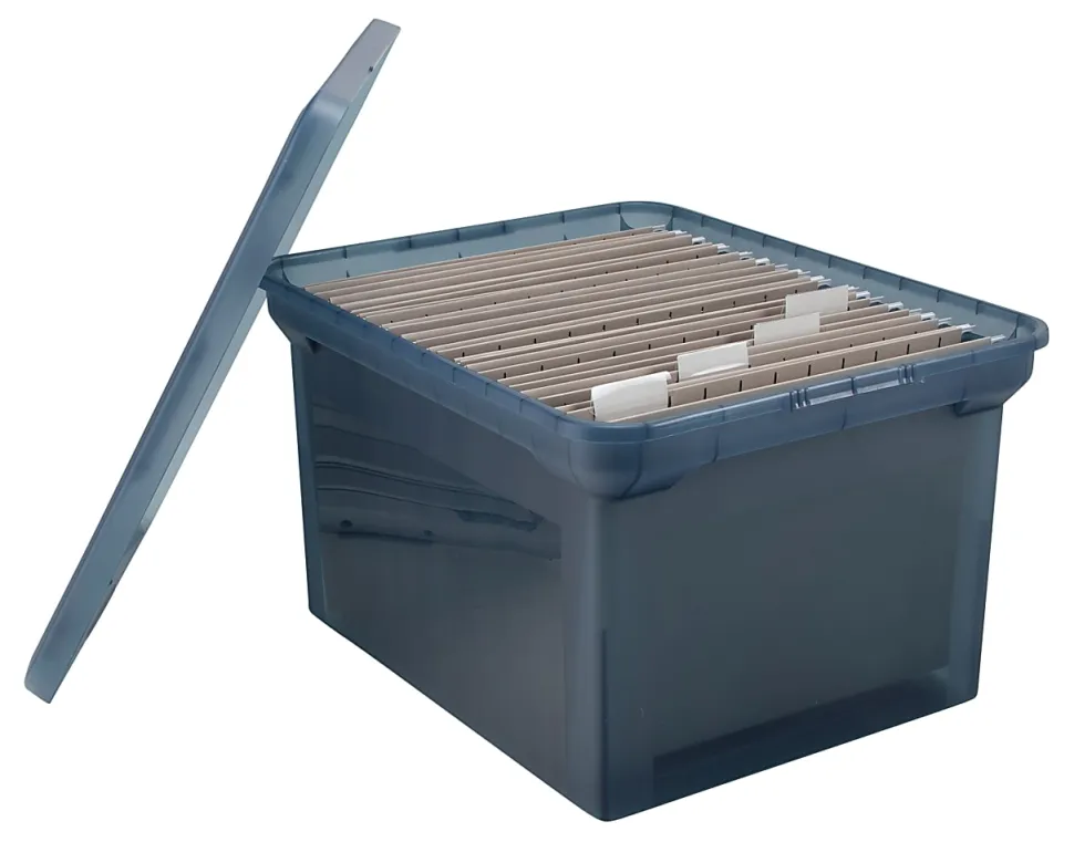 Office Depot® Brand File Tote, 35 Qt, Letter/Legal Size, 10-13/16"H x 13-5/8"W x 18"D, Copen Blue