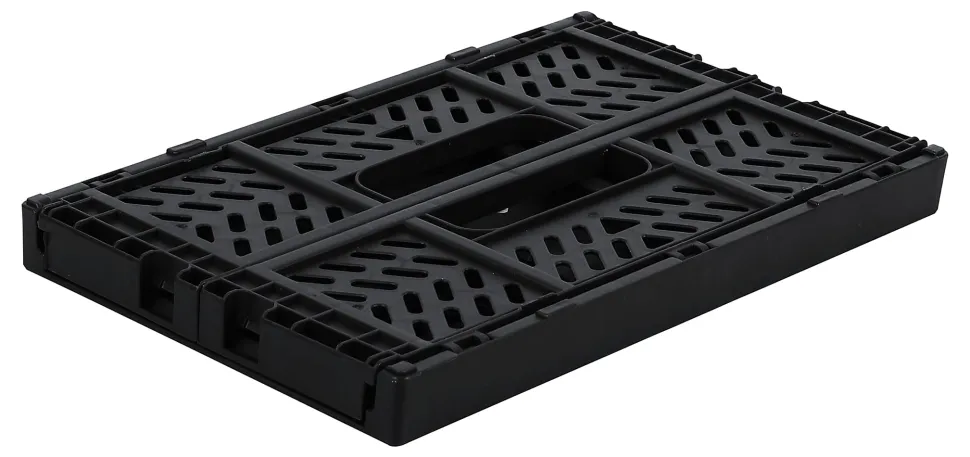 Office Depot® Brand Folding Stacking Storage Crate, 3-5/16”H x 8-5/16”W x 5-3/4”D, Black