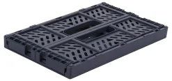 Office Depot® Brand Folding Stacking Storage Crate, 3-5/16”H x 8-5/16”W x 5-3/4”D, Blue